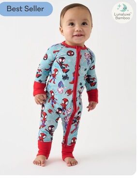 Little Sleepies Spider-Man Bamboo Zippy